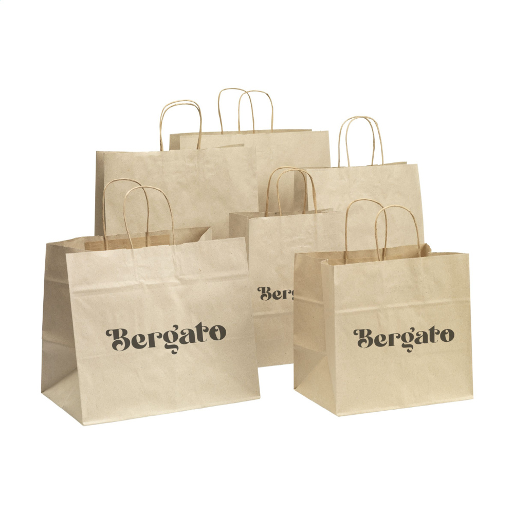 Logotrade liikelahja mainoslahja kuva: Leaf It Bag kierrätetty ruohopaperi (90 g/m²) M